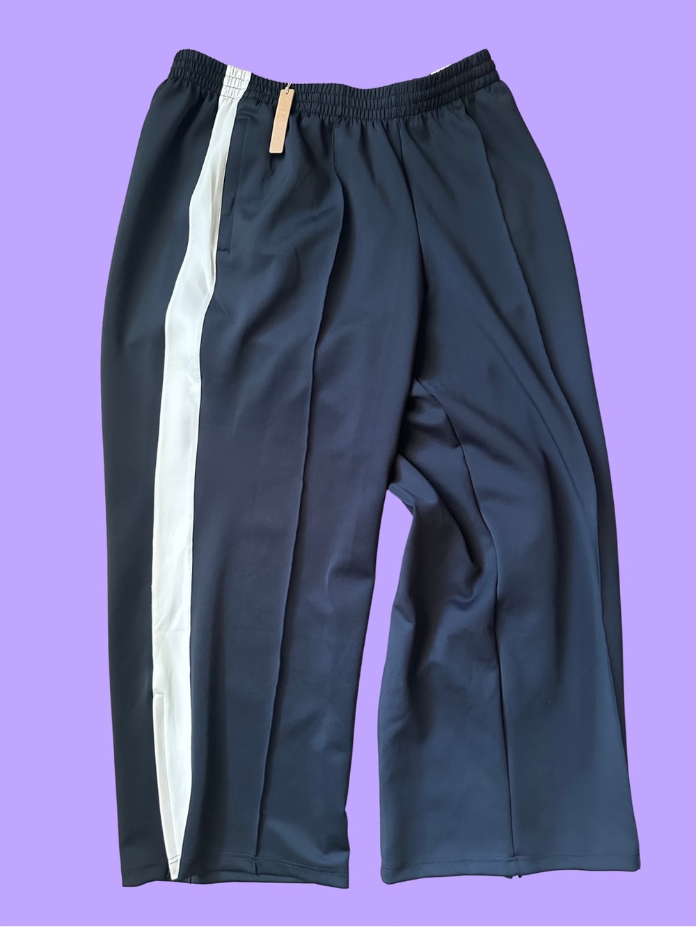 SKIMS NWT Straight Leg Striped Track Pant SIZE 2X Straight Leg Sporty Pleat